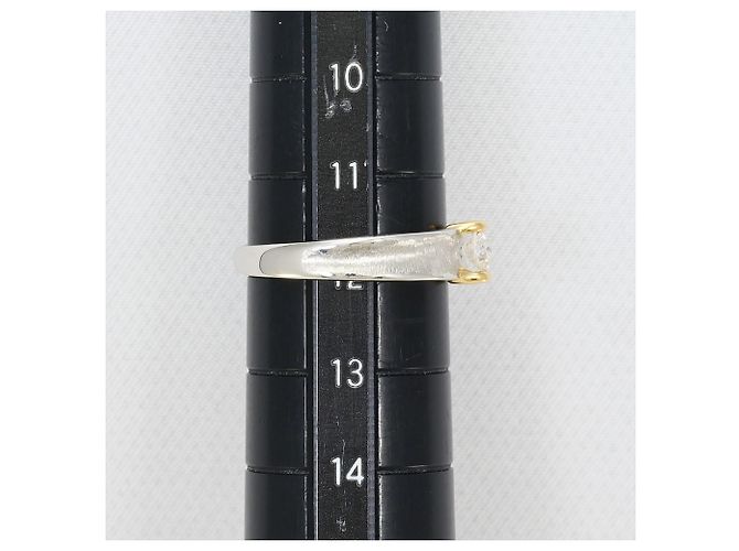Autre Marque Anello fede in platino PT900 e oro giallo 18K con diamante D'oro - vista 7
