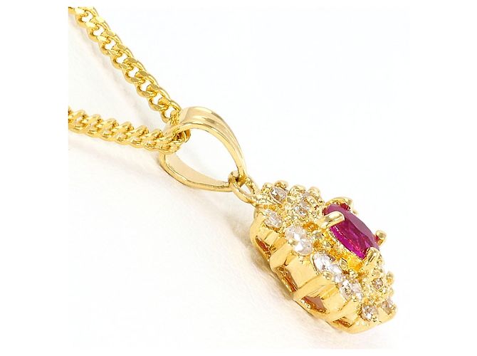 Autre Marque Collana in oro giallo 18K con rubino e diamante D'oro - vista 2