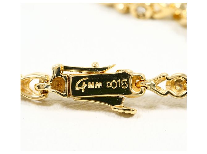 Autre Marque Bracciale con charm in oro giallo 18K con diamante D'oro - vista 4