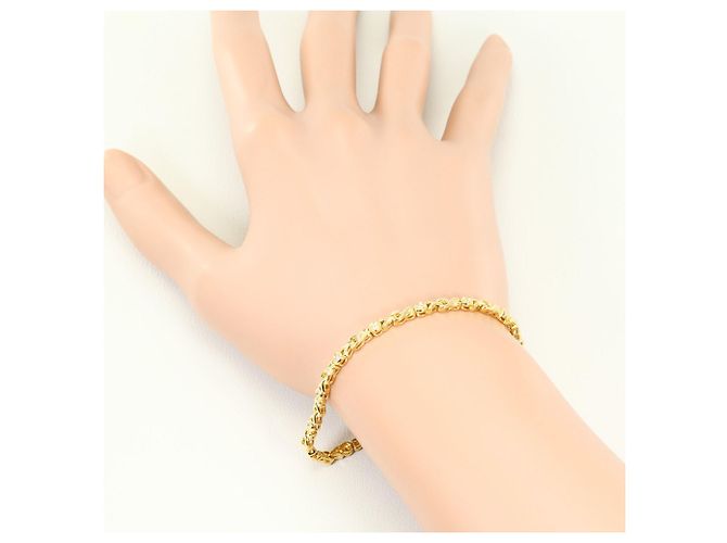 Autre Marque Bracciale con charm in oro giallo 18K con diamante D'oro - vista 5
