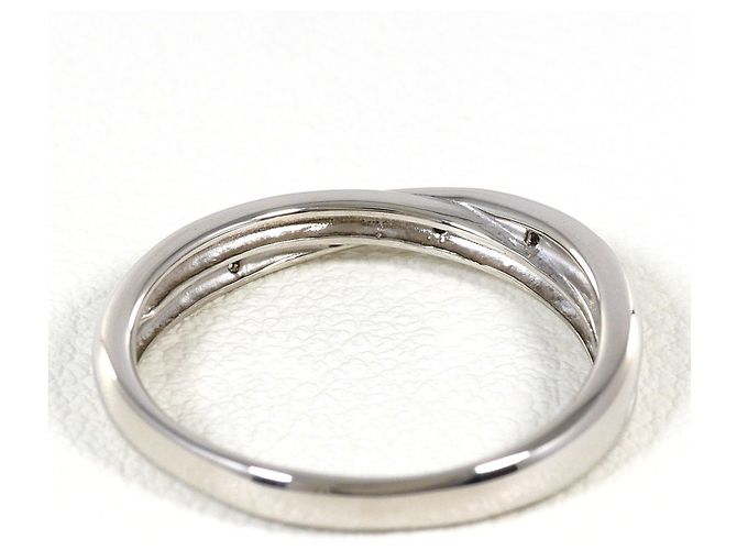 Autre Marque Platin-Bandring mit Diamant - Ansicht 3