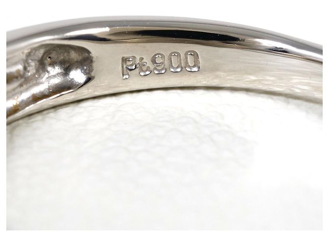 Autre Marque Platin-Bandring mit Diamant - Ansicht 4