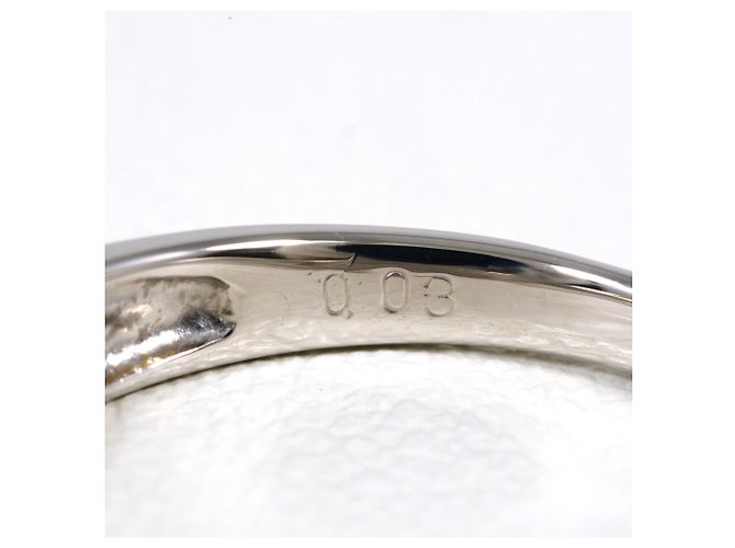 Autre Marque Platin-Bandring mit Diamant - Ansicht 5