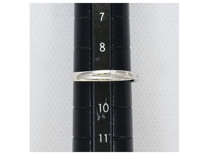 Autre Marque Platin-Bandring mit Diamant - Ansicht 7