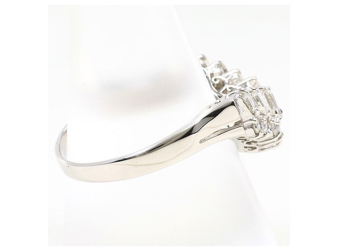 Autre Marque Platin-Ring mit Diamant - Ansicht 3