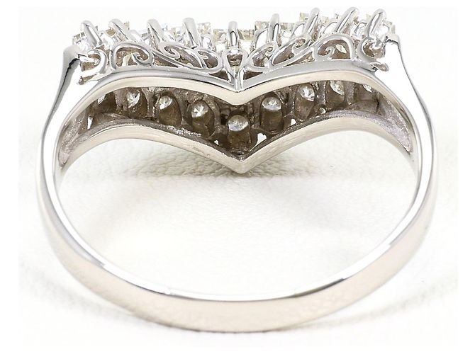 Autre Marque Platin-Ring mit Diamant - Ansicht 4