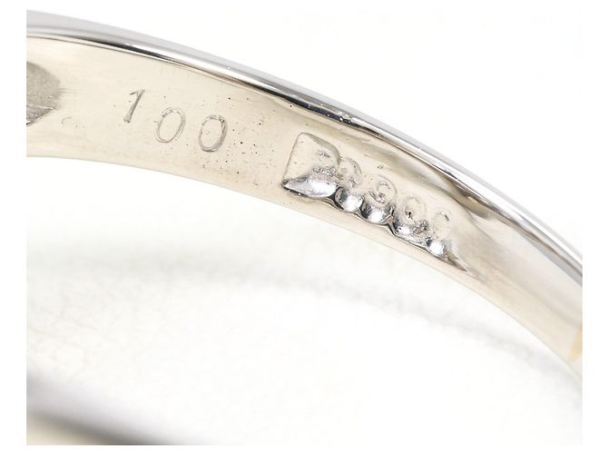 Autre Marque Platin-Ring mit Diamant - Ansicht 5