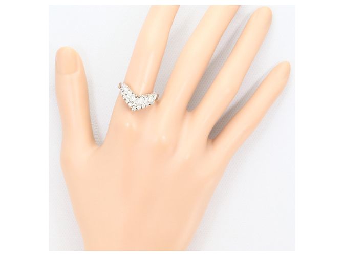 Autre Marque Platin-Ring mit Diamant - Ansicht 6