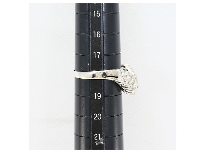 Autre Marque Platin-Ring mit Diamant - Ansicht 7