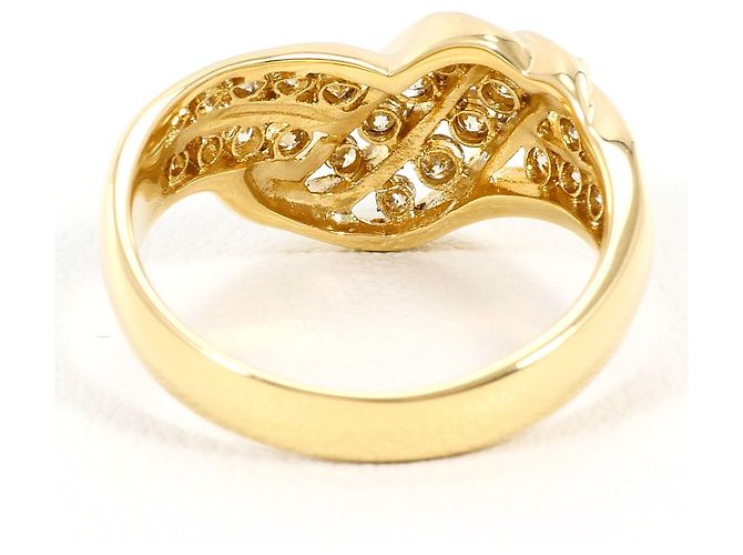 Autre Marque Ringband aus 18K Gelbgold mit Diamant Golden - Ansicht 4