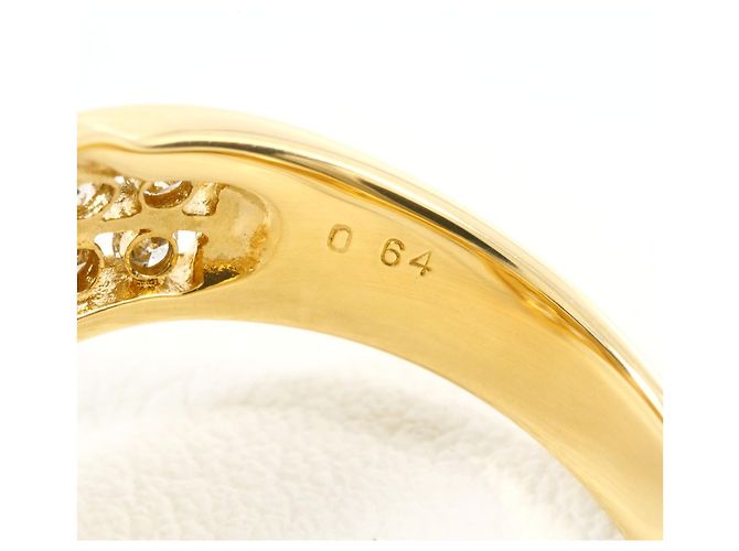 Autre Marque Ringband aus 18K Gelbgold mit Diamant Golden - Ansicht 5