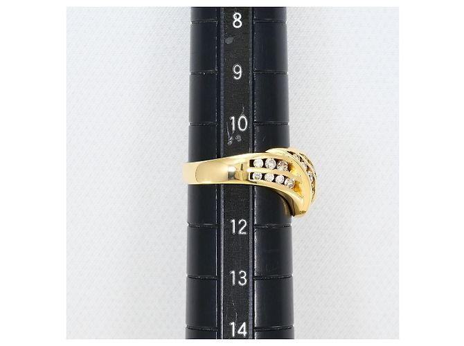 Autre Marque Ringband aus 18K Gelbgold mit Diamant Golden - Ansicht 8