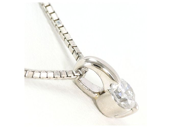 Autre Marque Platinhalskette mit Diamant - Ansicht 2