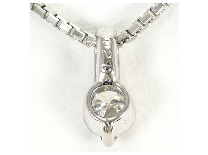 Autre Marque Platinhalskette mit Diamant - Ansicht 3