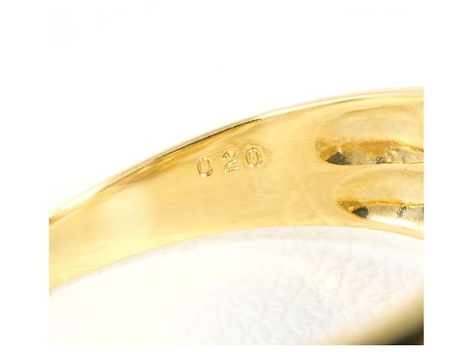 Autre Marque Anello fede in platino PT900 e oro giallo 18K con diamante da 0,20ct D'oro - vista 6