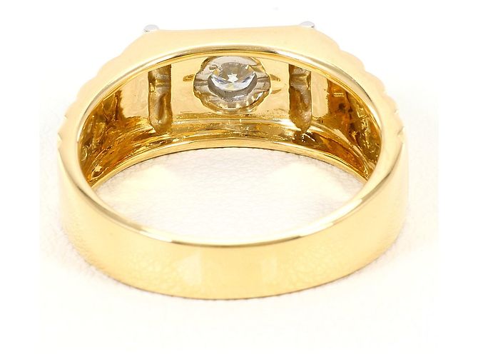 Autre Marque Ehering aus Platin und Gelbgold mit Diamant Golden - Ansicht 4