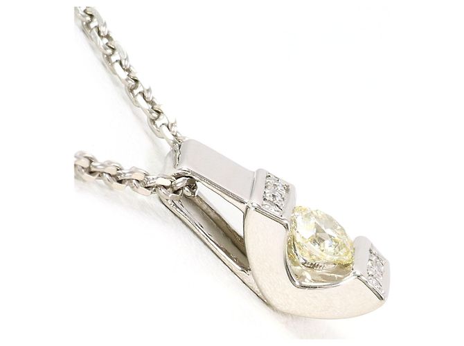 Autre Marque Collana in platino con diamante giallo - vista 2
