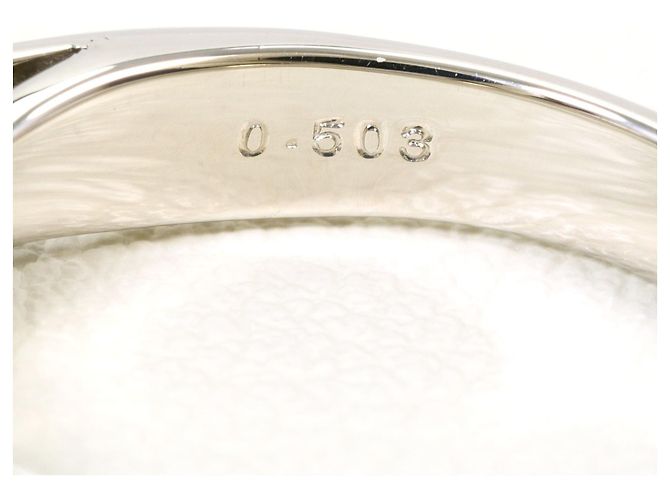 Autre Marque Platin-Bandring mit 0.503ct Diamant - Ansicht 6