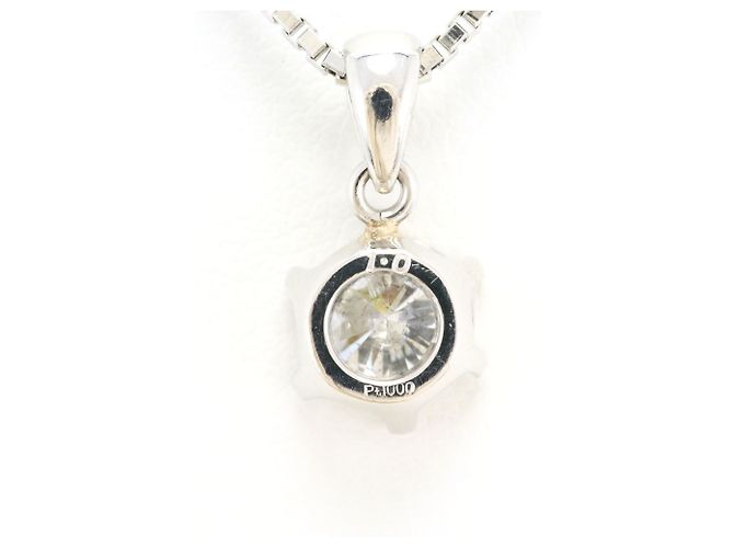 Autre Marque Platin-Halskette PT1000 mit Diamant - Ansicht 4