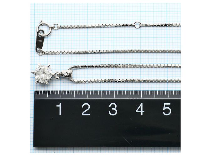 Autre Marque Platin-Halskette PT1000 mit Diamant - Ansicht 5