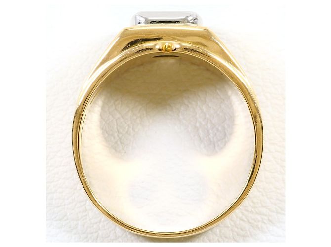 Autre Marque Ehering aus Platin und Gelbgold mit Diamant Golden - Ansicht 3