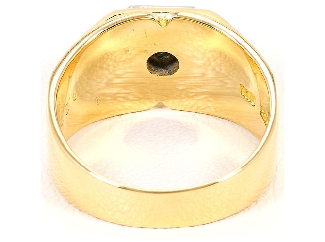 Autre Marque Ehering aus Platin und Gelbgold mit Diamant Golden - Ansicht 4