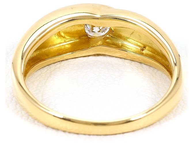 Autre Marque Ringband aus 18K Gelbgold mit Diamant Golden - Ansicht 4