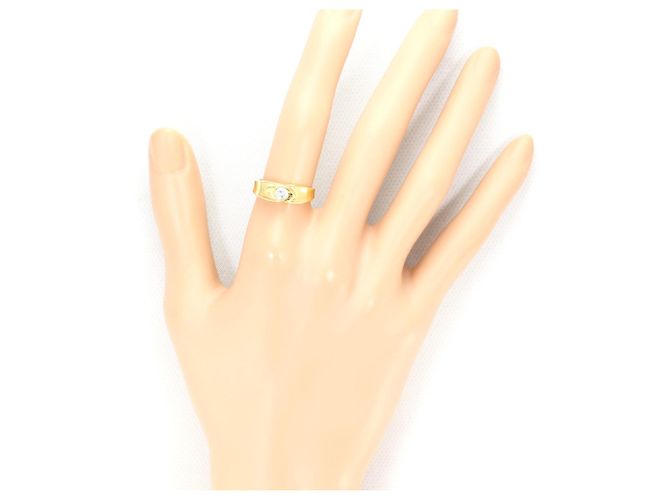 Autre Marque Ringband aus 18K Gelbgold mit Diamant Golden - Ansicht 7