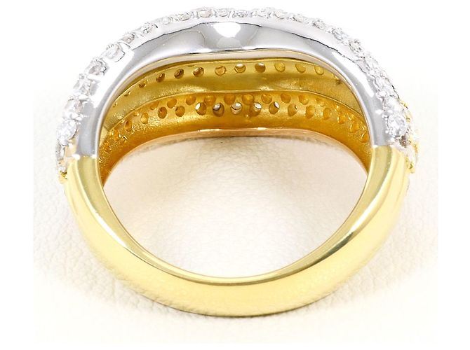 Autre Marque Anello fede elegante in platino e oro 18K D'oro - vista 4