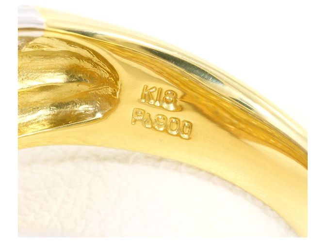 Autre Marque Anello fede elegante in platino e oro 18K D'oro - vista 5