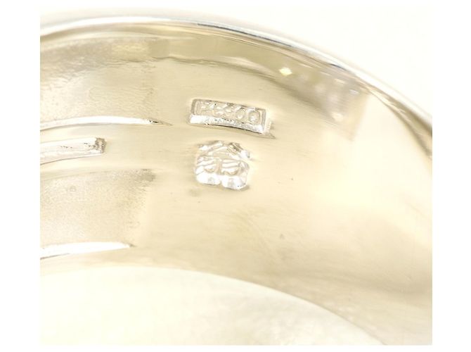 Autre Marque Platin 900 Bandring mit Diamant - Ansicht 5