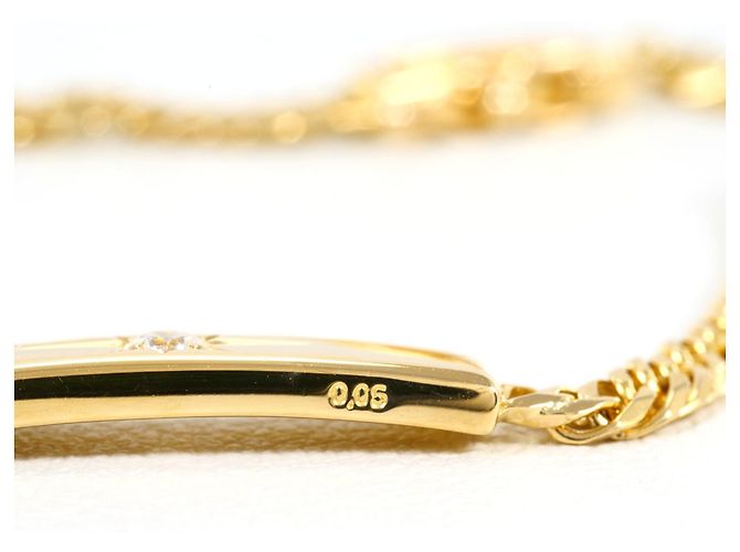 Autre Marque Bracciale con charm in oro giallo 18K e diamante D'oro - vista 4
