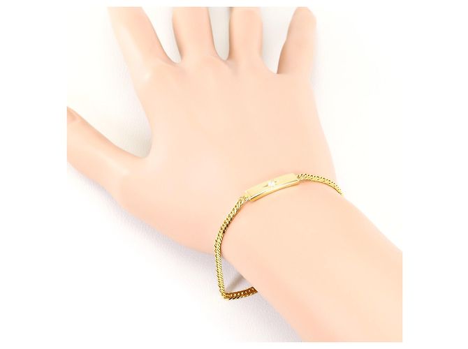 Autre Marque Bracciale con charm in oro giallo 18K e diamante D'oro - vista 5