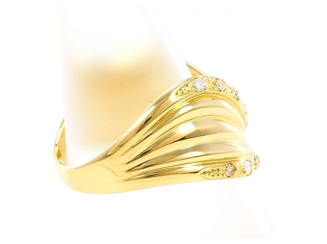 Autre Marque Bandring aus 18K Gelbgold mit Diamant Golden - Ansicht 2