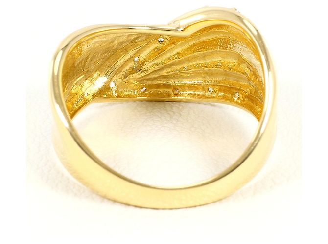 Autre Marque Bandring aus 18K Gelbgold mit Diamant Golden - Ansicht 3
