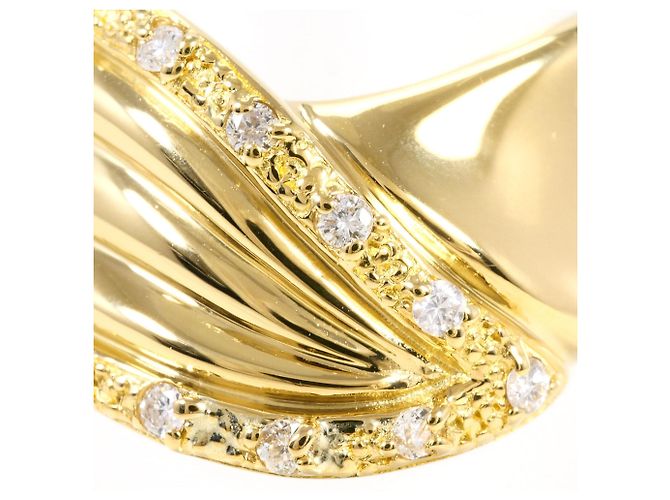Autre Marque Bandring aus 18K Gelbgold mit Diamant Golden - Ansicht 4
