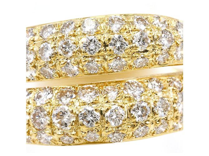 Autre Marque Ringband aus 18K Gelbgold mit Diamant Golden - Ansicht 2