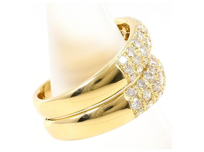 Autre Marque Ringband aus 18K Gelbgold mit Diamant Golden - Ansicht 3