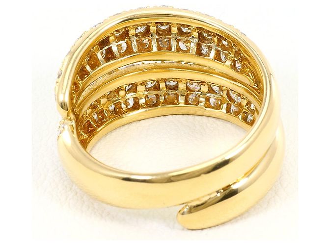 Autre Marque Ringband aus 18K Gelbgold mit Diamant Golden - Ansicht 4