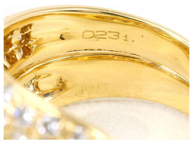 Autre Marque Ringband aus 18K Gelbgold mit Diamant Golden - Ansicht 5