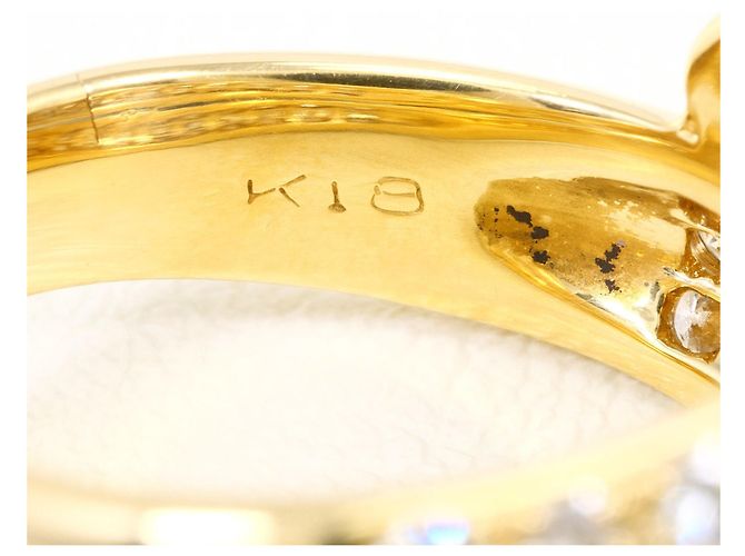 Autre Marque Ringband aus 18K Gelbgold mit Diamant Golden - Ansicht 6