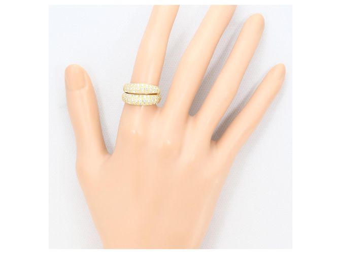 Autre Marque Ringband aus 18K Gelbgold mit Diamant Golden - Ansicht 7