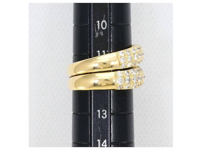 Autre Marque Ringband aus 18K Gelbgold mit Diamant Golden - Ansicht 8