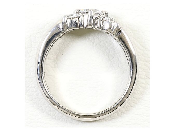 Autre Marque Eleganter Platin-Diamant-Bandring - Ansicht 3