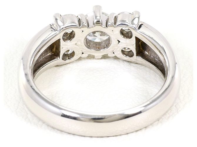 Autre Marque Eleganter Platin-Diamant-Bandring - Ansicht 4