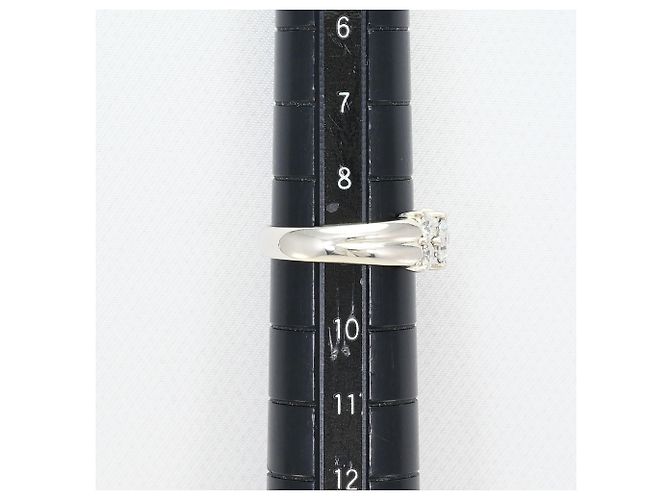 Autre Marque Eleganter Platin-Diamant-Bandring - Ansicht 8