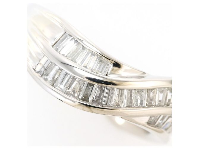 Autre Marque PT900 Platin-Ehering mit Diamant - Ansicht 2