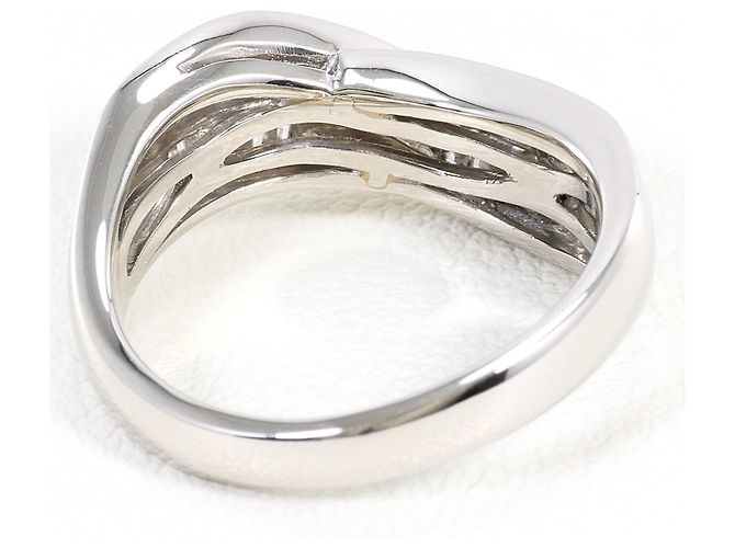 Autre Marque PT900 Platin-Ehering mit Diamant - Ansicht 4