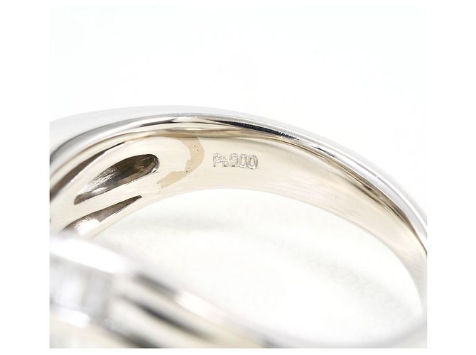 Autre Marque PT900 Platin-Ehering mit Diamant - Ansicht 5