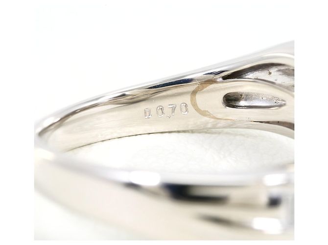 Autre Marque PT900 Platin-Ehering mit Diamant - Ansicht 6